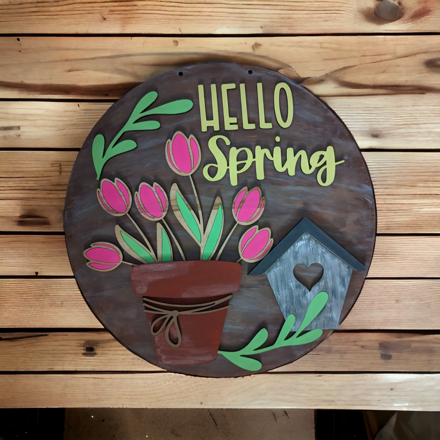 Hello Spring door hanger