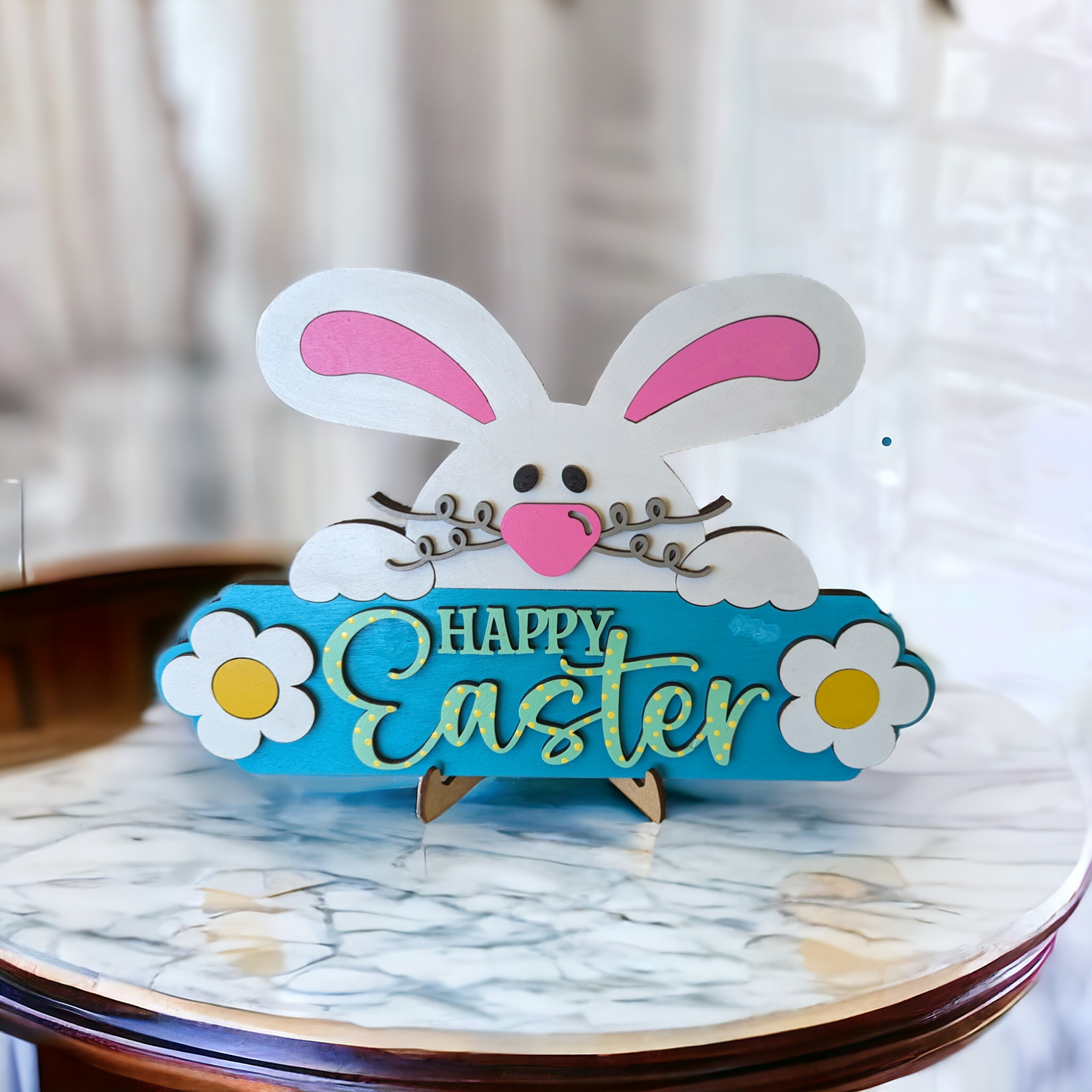 Happy Easter Peeking Bunny