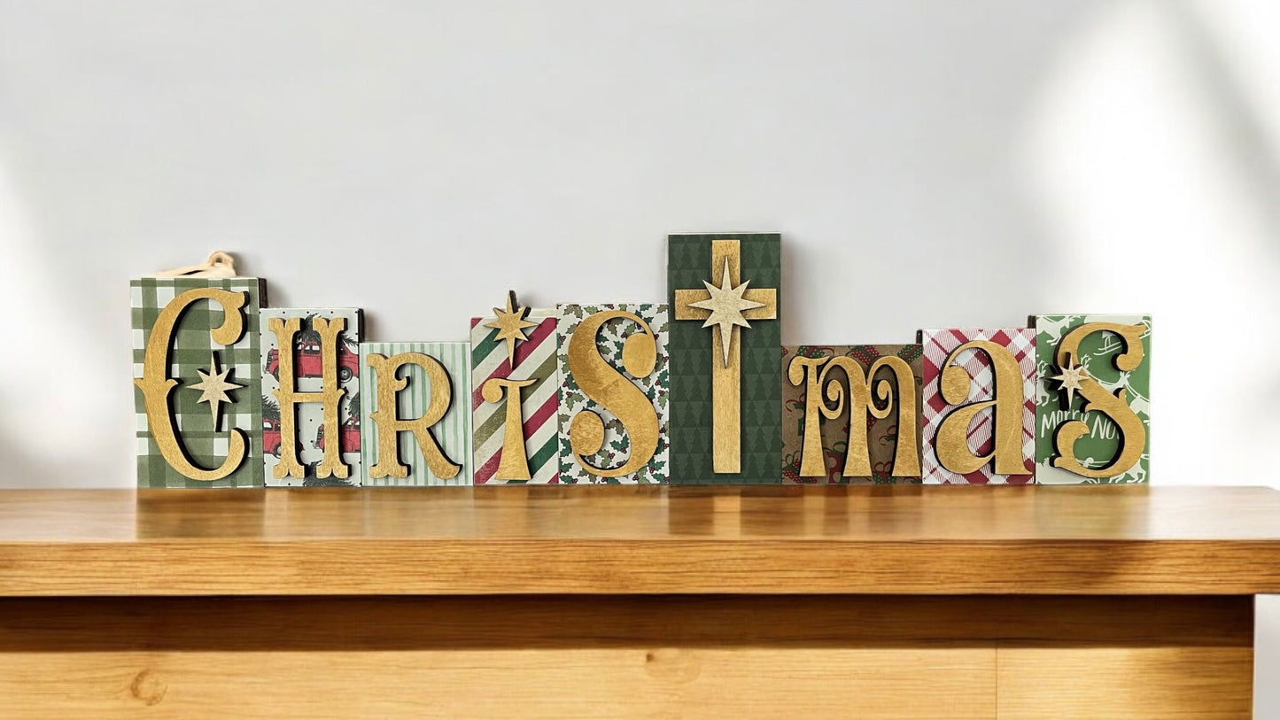 Christmas/Winter Word Blocks