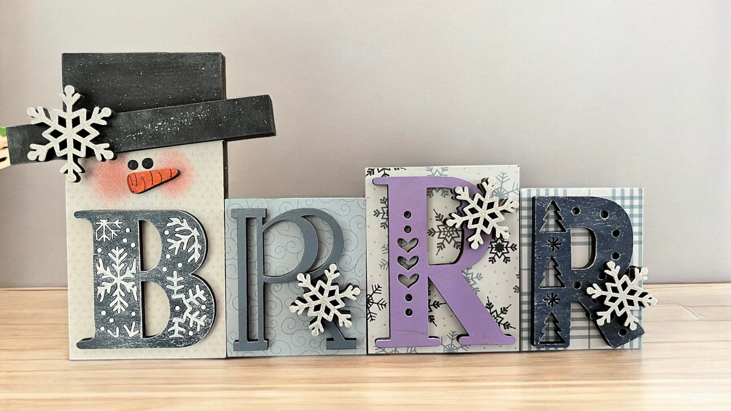 Christmas/Winter Word Blocks