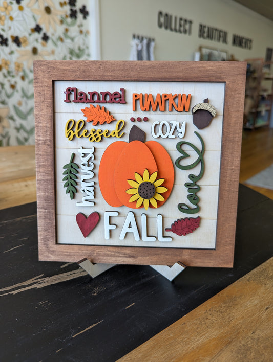 Fall Word Art sign