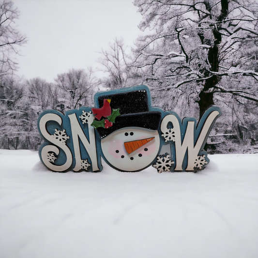 Snowman Snow shelf sitter