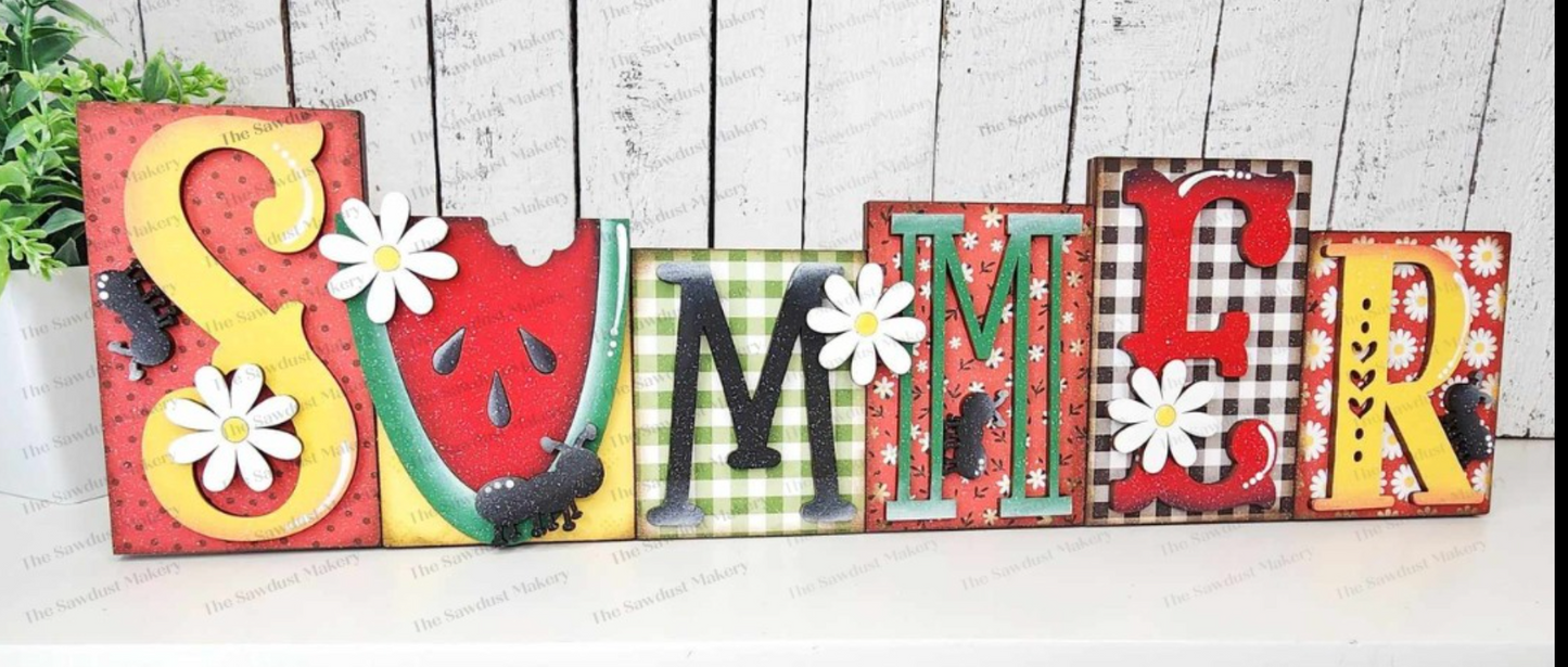 Spring/Summer Word Blocks