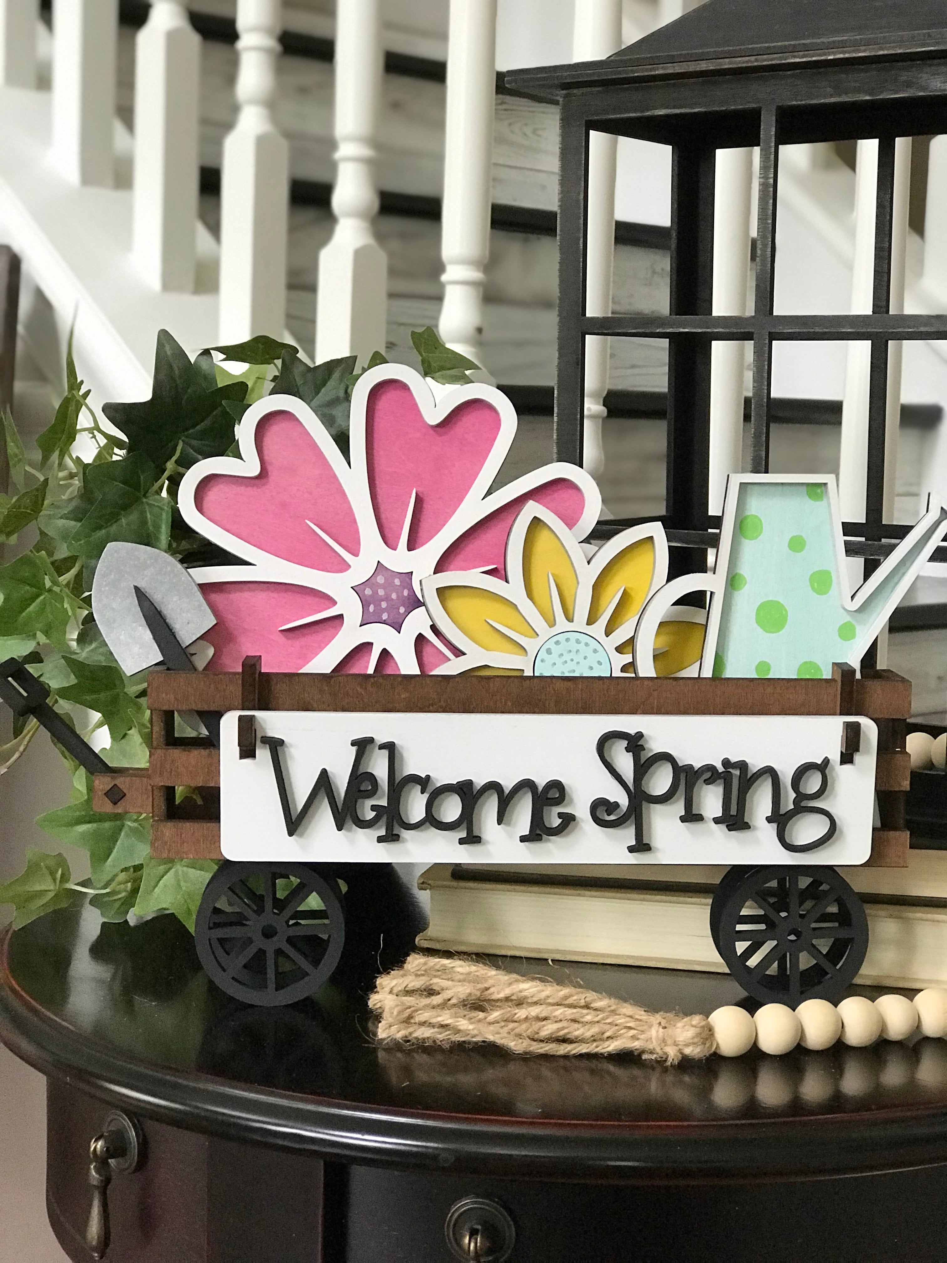 Welcome Spring Insert Wagon insert - Welcome Spring – Audball Designs