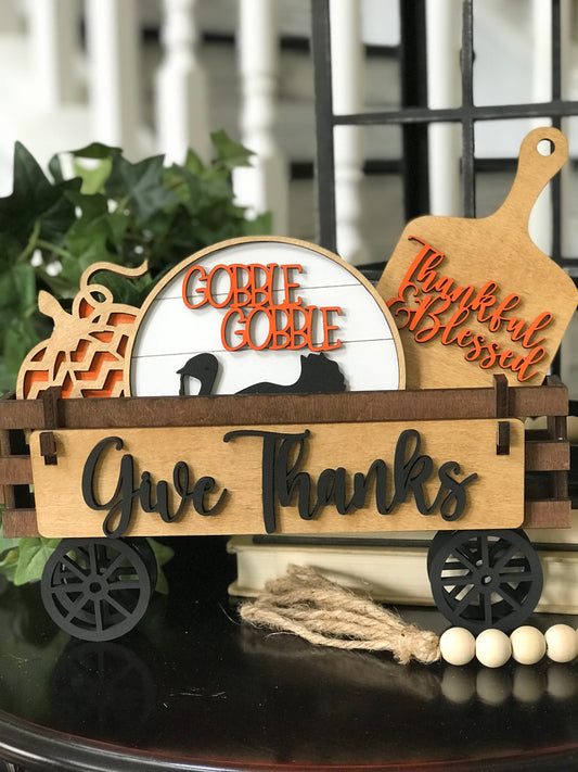 Wagon insert - Give Thanks