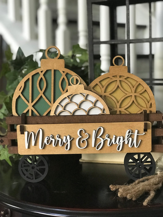 Wagon insert - Merry & Bright