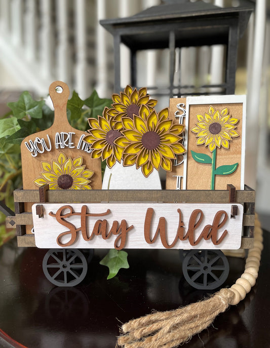 Wagon insert - Stay Wild Sunflowers