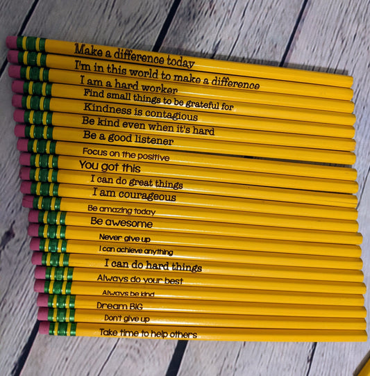 Motivational pencils