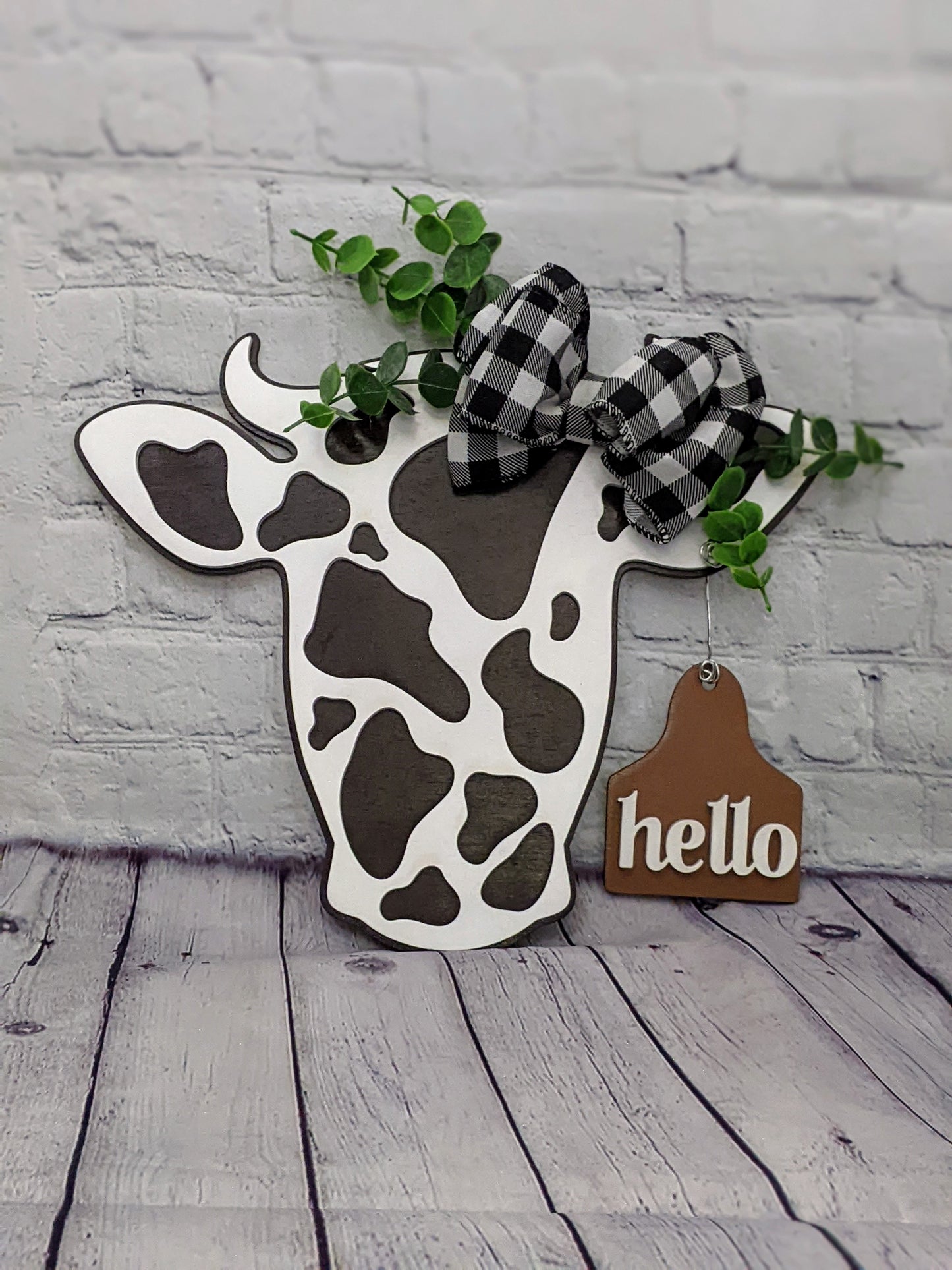 Cow Head with message tag